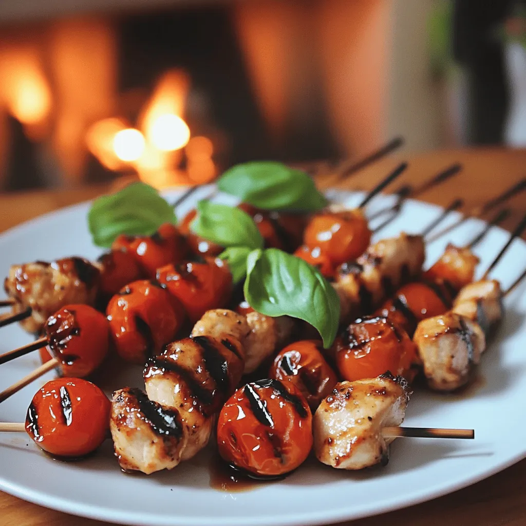Balsamic tomato chicken skewers are great for summer grilling. They bring fresh flavors and a fun twist to meals. The juicy chicken and sweet tomatoes pair well with the tangy balsamic vinegar. This dish is easy to make and full of flavor.