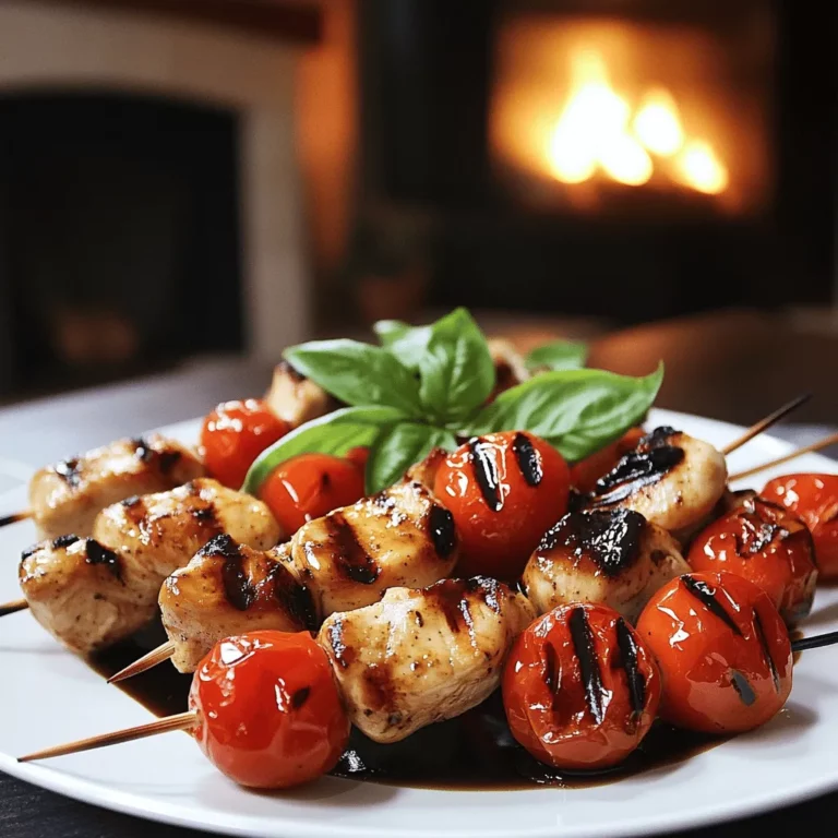 Balsamic tomato chicken skewers are great for summer grilling. They bring fresh flavors and a fun twist to meals. The juicy chicken and sweet tomatoes pair well with the tangy balsamic vinegar. This dish is easy to make and full of flavor.