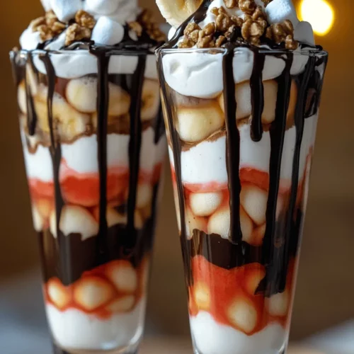 The banana split fluff recipe is simple and fun. You only need a few basic ingredients.