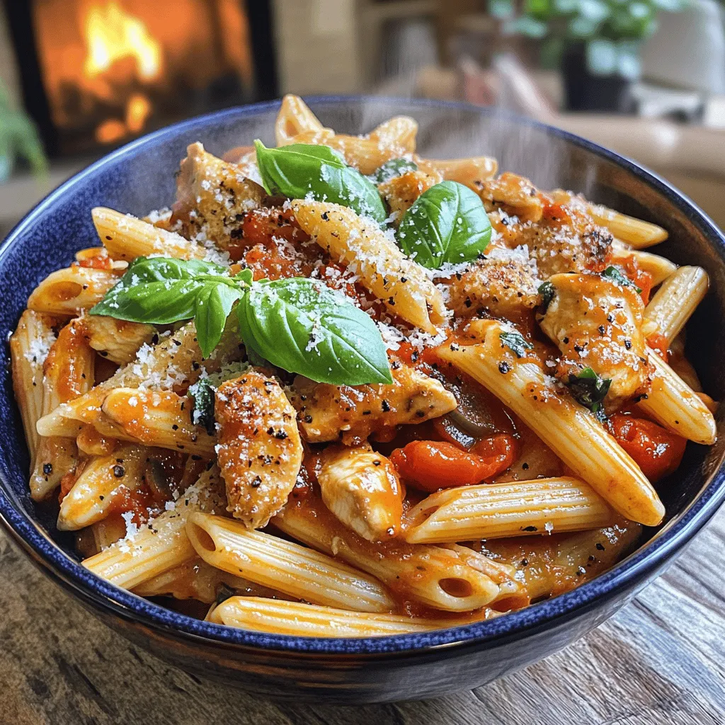 To make a great tomato chicken penne pasta recipe, you need simple ingredients. Here’s what you’ll need:
