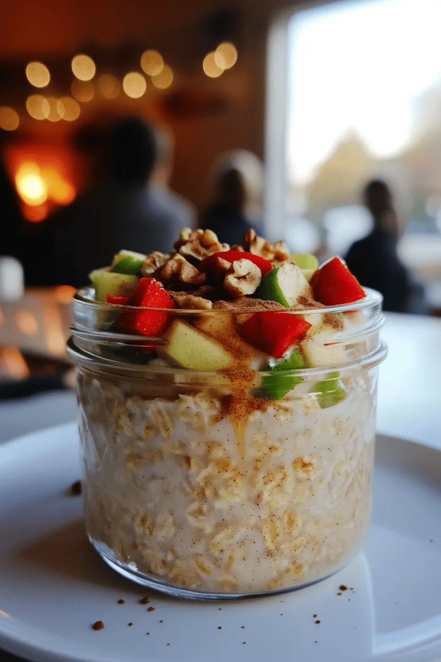 Apple cinnamon overnight oats are a tasty, quick breakfast. They mix oats, apples, and cinnamon for a delicious dish. This recipe is easy and fun. Just prepare it the night before, and your breakfast is ready when you wake up.