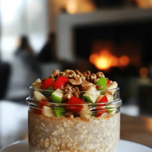 Apple cinnamon overnight oats are a tasty, quick breakfast. They mix oats, apples, and cinnamon for a delicious dish. This recipe is easy and fun. Just prepare it the night before, and your breakfast is ready when you wake up.
