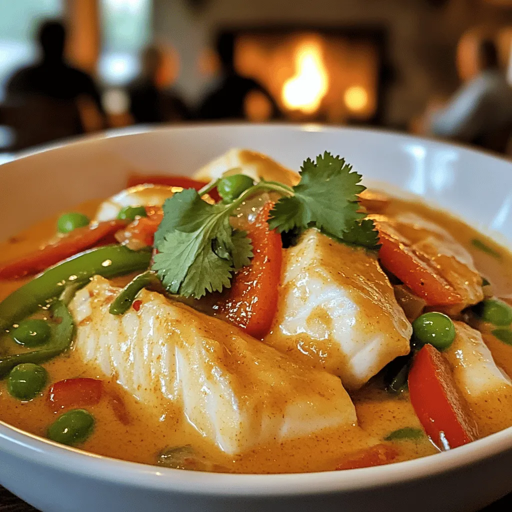 The key ingredients in a coconut lime fish curry bring flavor and texture. You will need fresh fish, coconut milk, lime juice, and vibrant veggies.