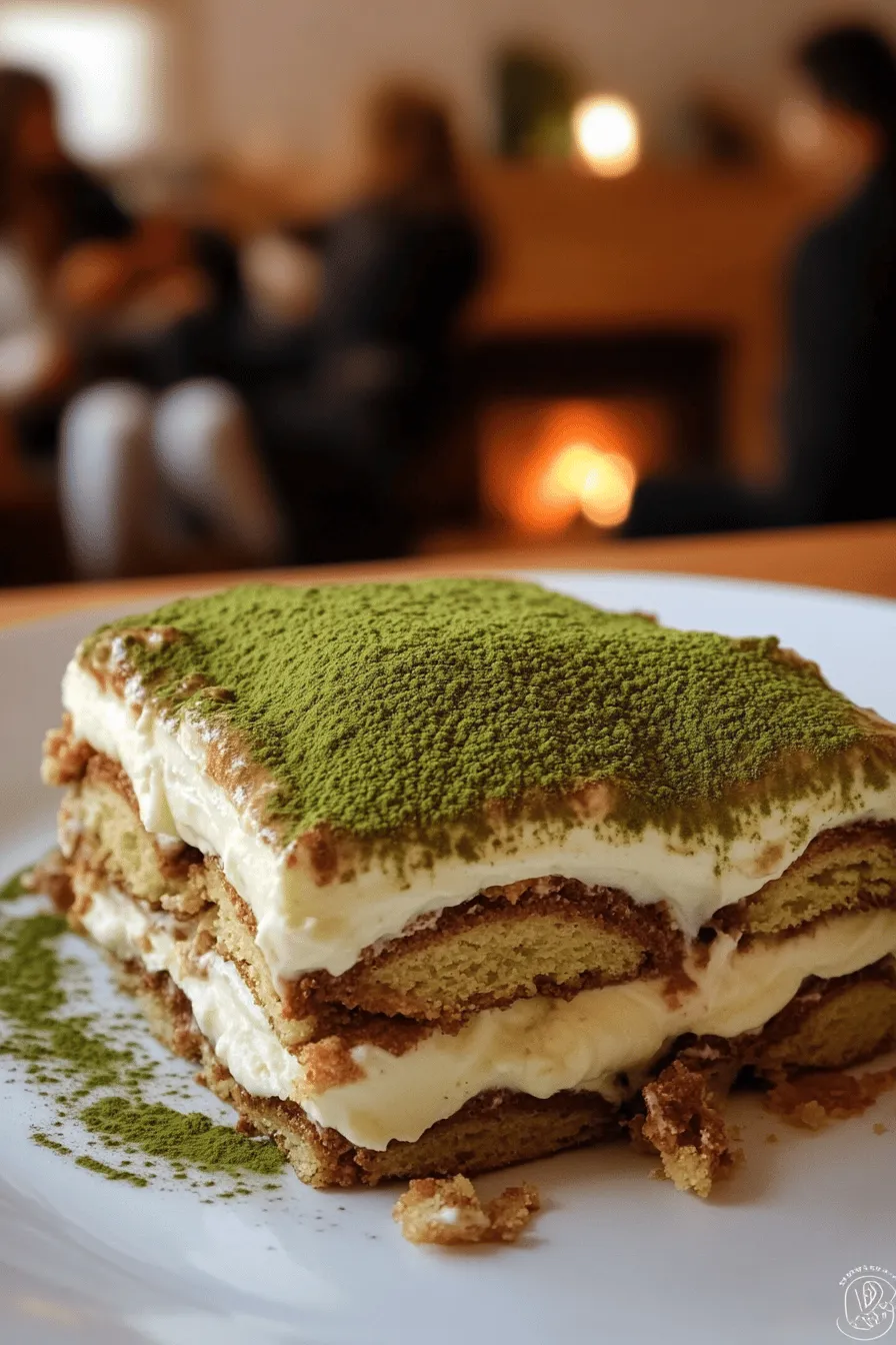 The matcha tiramisu ingredients create a taste that is smooth and rich. Here’s what you need:
