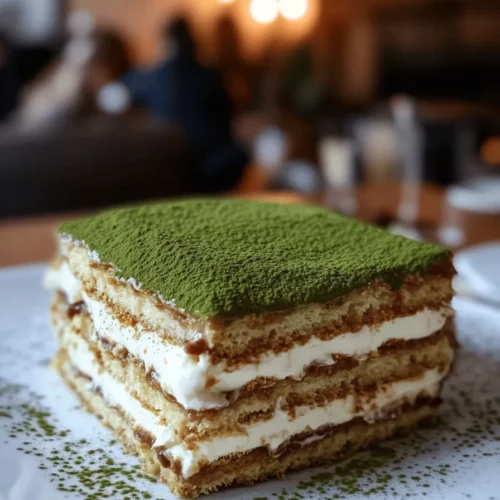 The matcha tiramisu ingredients create a taste that is smooth and rich. Here’s what you need: