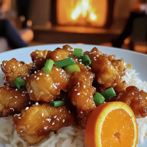 To make crispy orange chicken at home, you need the right ingredients. Start with 1 pound of boneless, skinless chicken thighs. Cut these into bite-sized pieces. Then, gather the dry ingredients: 1 cup of all-purpose flour, ½ cup of cornstarch, ½ teaspoon of salt, ½ teaspoon of black pepper, ½ teaspoon of garlic powder, and ½ teaspoon of onion powder. These will create a great coating. For the sauce, you’ll need 1 cup of orange juice, the zest of one orange, ¼ cup of honey, 2 tablespoons of soy sauce, 1 tablespoon of rice vinegar, and 1 teaspoon of grated ginger.