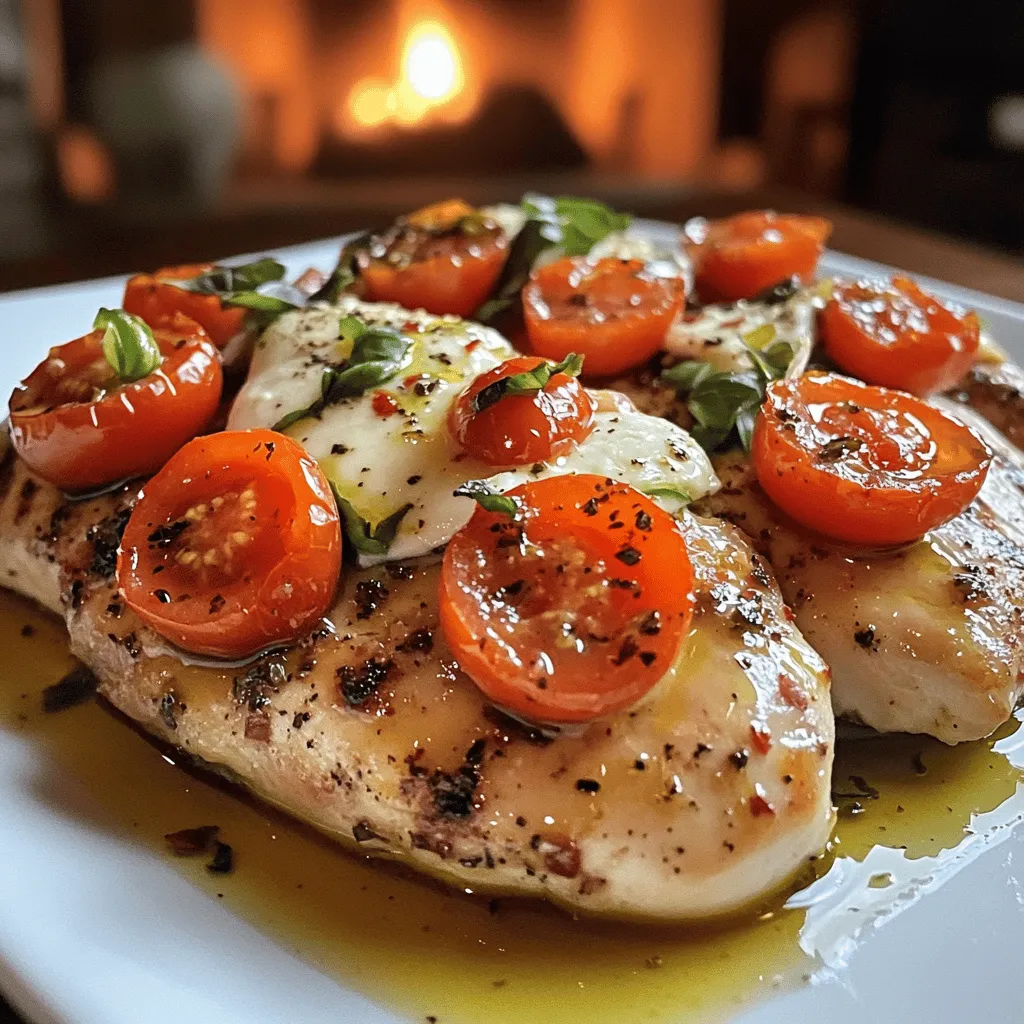 The Defined Dish’s Light Tomato Basil Chicken recipe shines with simple yet fresh ingredients. You need four boneless, skinless chicken breasts. These provide a lean protein base. You will also use two cups of halved cherry tomatoes. Their sweetness adds a lovely burst of flavor. Fresh basil is key, so grab one cup, chopped finely. This herb brings a bright taste. You also need four cloves of minced garlic and one diced onion for depth. Olive oil, dried oregano, red pepper flakes, salt, and pepper help bring the dish together. Optionally, you can add fresh mozzarella cheese for a creamy finish.