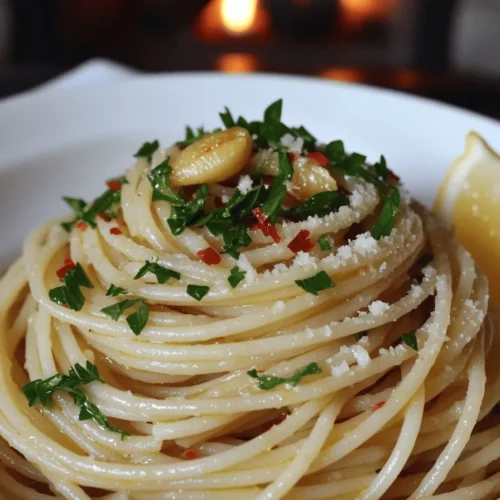 To make a great Aglio e Olio, you need a few key items. The main ingredient is spaghetti, about 400g. You will also need 6 cloves of garlic, sliced thin. Extra-virgin olive oil, about 100ml, is crucial for flavor. Red pepper flakes, salt, and fresh parsley add taste and color. Lastly, lemon zest and Parmesan cheese can enhance this dish.