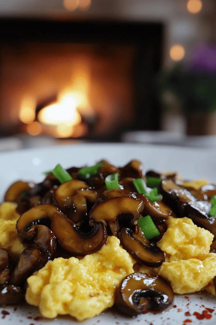 To make stir-fried mushrooms and eggs, you need some key ingredients. First, fresh mushrooms are a must. I like using cremini or shiitake mushrooms. For this recipe, you’ll need about 2 cups, sliced.