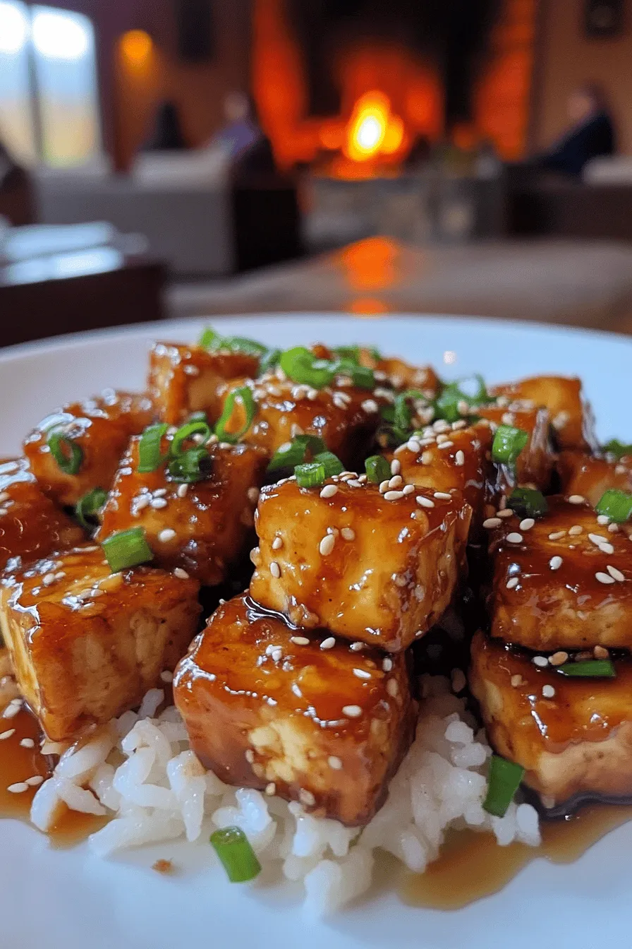 To make honey garlic tofu, start by gathering your ingredients. You need firm tofu, honey, soy sauce, garlic, ginger, sesame oil, cornstarch, vegetable oil, green onion, sesame seeds, and cooked rice or quinoa. This honey garlic tofu recipe is simple and delicious.