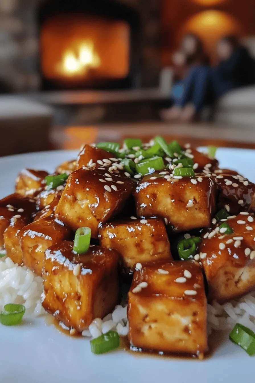 To make honey garlic tofu, start by gathering your ingredients. You need firm tofu, honey, soy sauce, garlic, ginger, sesame oil, cornstarch, vegetable oil, green onion, sesame seeds, and cooked rice or quinoa. This honey garlic tofu recipe is simple and delicious.