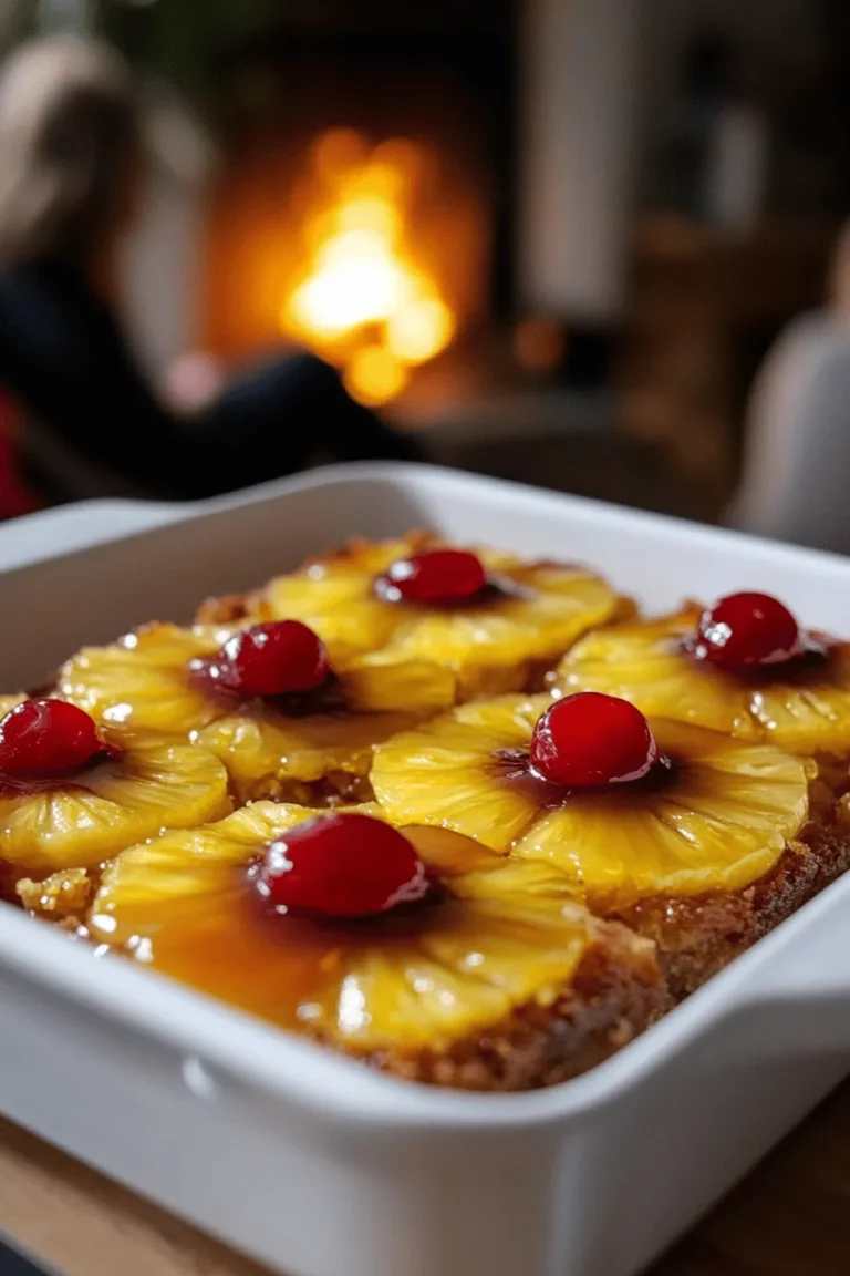 Pineapple upside down bars are a fun twist on the classic cake. They feature sweet pineapple and cherries, sitting atop a soft, buttery base. This dessert is easy to make and perfect for any gathering. The bright colors and tropical flavors bring joy to your table.
