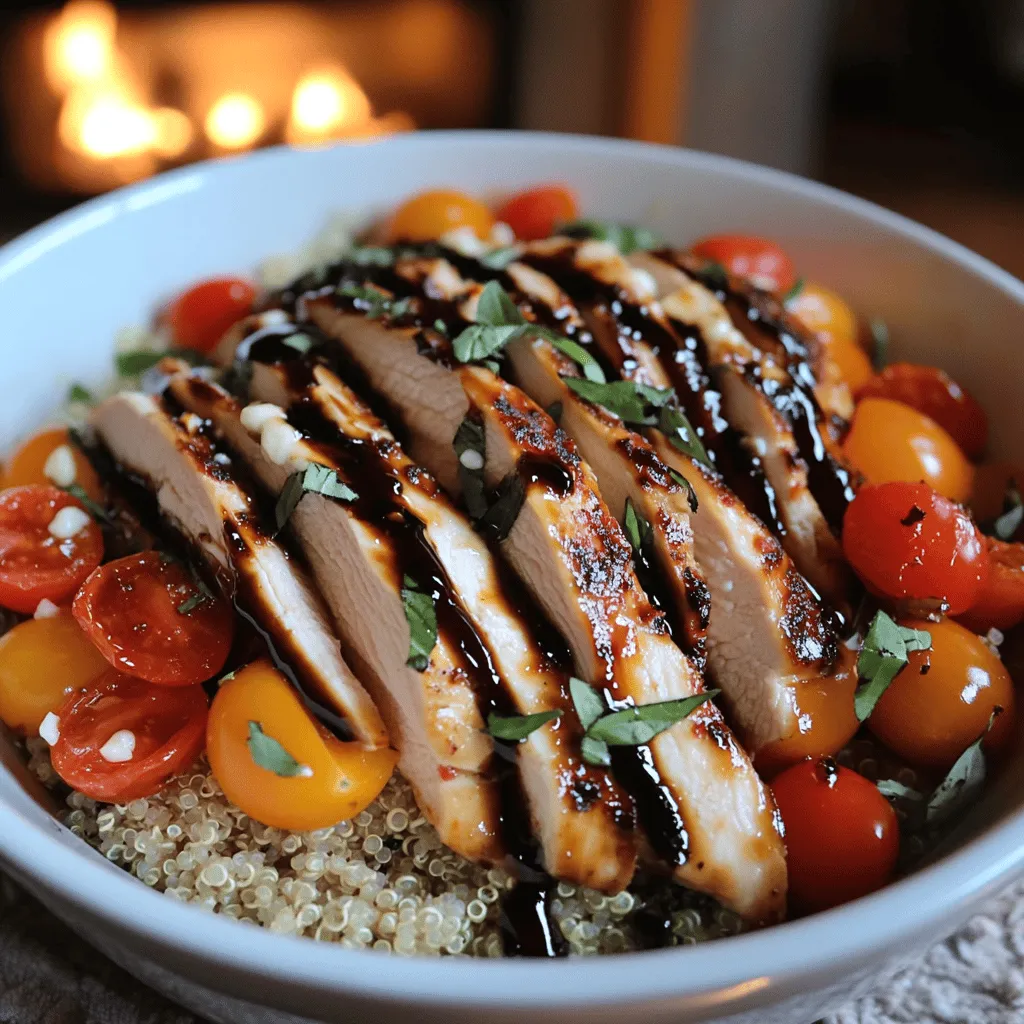 To make a tasty bruschetta chicken bowl, you need a few key ingredients. The main star is the chicken. I use two boneless, skinless chicken breasts. This gives a nice base for the dish.