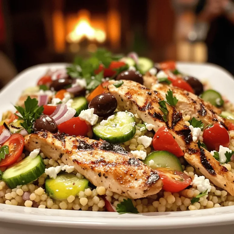 The key ingredients in Light Mediterranean Chicken and Couscous Salad create a burst of flavor. You need fresh chicken, couscous, and vibrant veggies. These ingredients make the dish colorful and healthy.