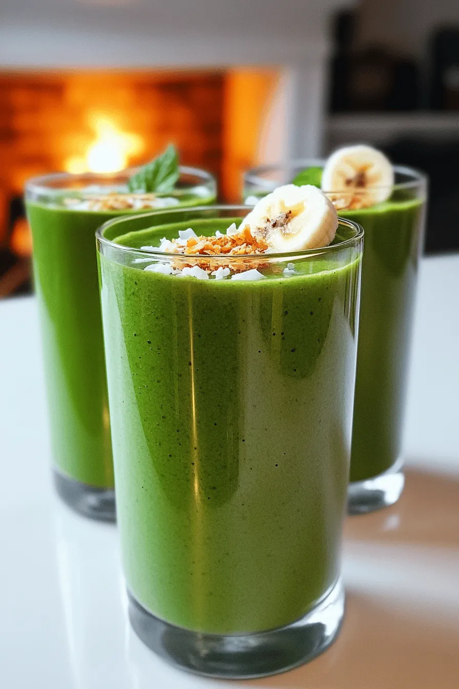 Coconut Matcha Smoothies pack a punch of health. They blend the power of matcha and coconut milk.