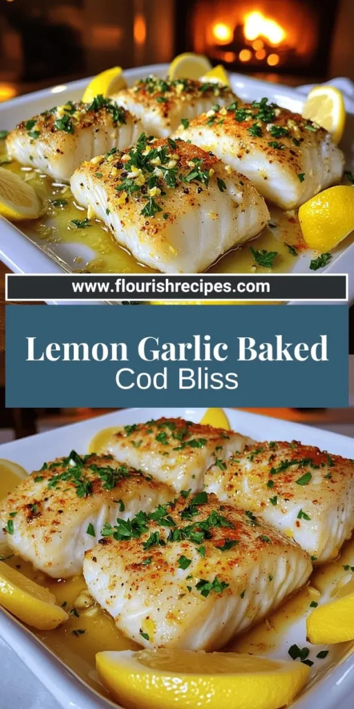 Discover the delicious and healthy baked cod with lemon and garlic recipe that anyone can master! This simple dish features fresh cod fillets marinated in a zesty combination of lemon juice, garlic, and spices, ensuring mouthwatering flavor in every bite. Perfect for busy weeknights or a special occasion, explore the step-by-step guide to elevate your cooking game. Click through for this easy recipe and delight in a meal that’s both nutritious and satisfying!