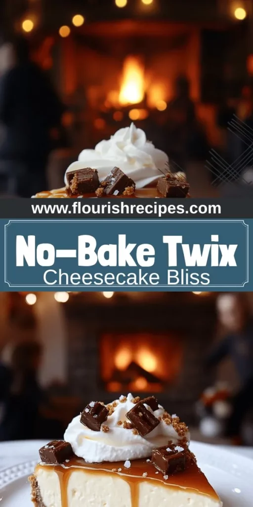 Indulge in the creamy bliss of a Homemade No-Bake Twix Cheesecake Delight! This simple recipe combines crunchy graham cracker crust with a rich, fluffy filling featuring Twix bars and caramel sauce. Perfect for any occasion, this no-bake treat is easy to make and sure to impress your guests. Ready to create a dessert that’s as delicious as it is beautiful? Click through to explore the full recipe and elevate your dessert game today!
