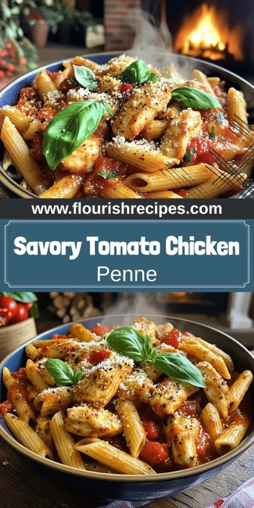 Looking for an easy weeknight meal that bursts with flavor? This Tasty Tomato Chicken Penne Pasta recipe makes dinner a breeze! Learn how to cook juicy chicken, perfect penne, and a rich tomato sauce in just a few simple steps. You can easily customize it to suit your tastes and dietary needs. Click through to discover the full recipe that will wow your family and friends! Enjoy a delicious meal tonight!