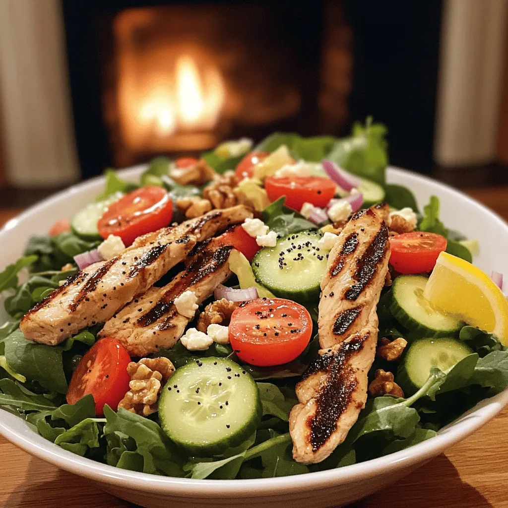 To make a great grilled chicken salad, you need fresh and tasty ingredients. Here’s what I like to use for a healthy grilled chicken salad.