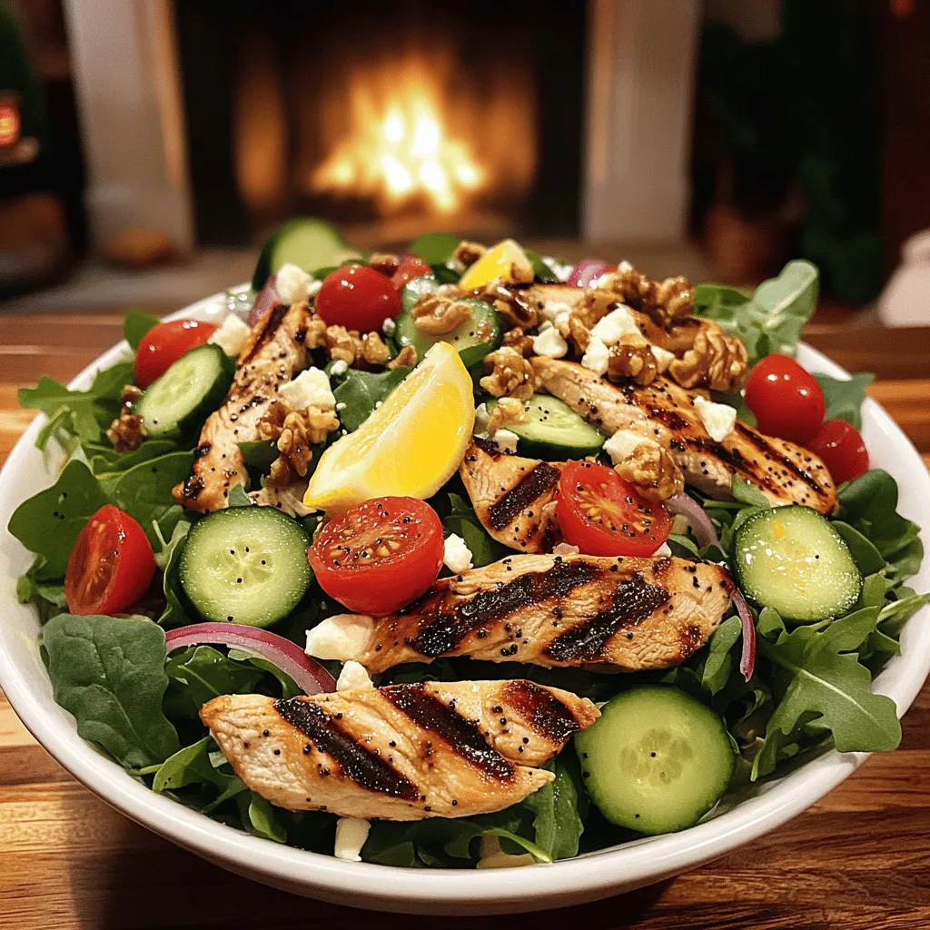 To make a great grilled chicken salad, you need fresh and tasty ingredients. Here’s what I like to use for a healthy grilled chicken salad.
