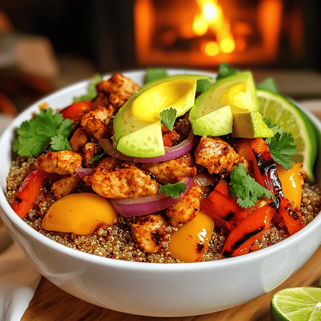 To create a tasty dinner bowl, you need fresh and vibrant ingredients. The star is the spicy chicken, which is marinated in bold flavors. For this, you need diced chicken breast, olive oil, smoked paprika, cayenne pepper, chili powder, salt, and pepper. This blend gives the chicken a fiery kick.