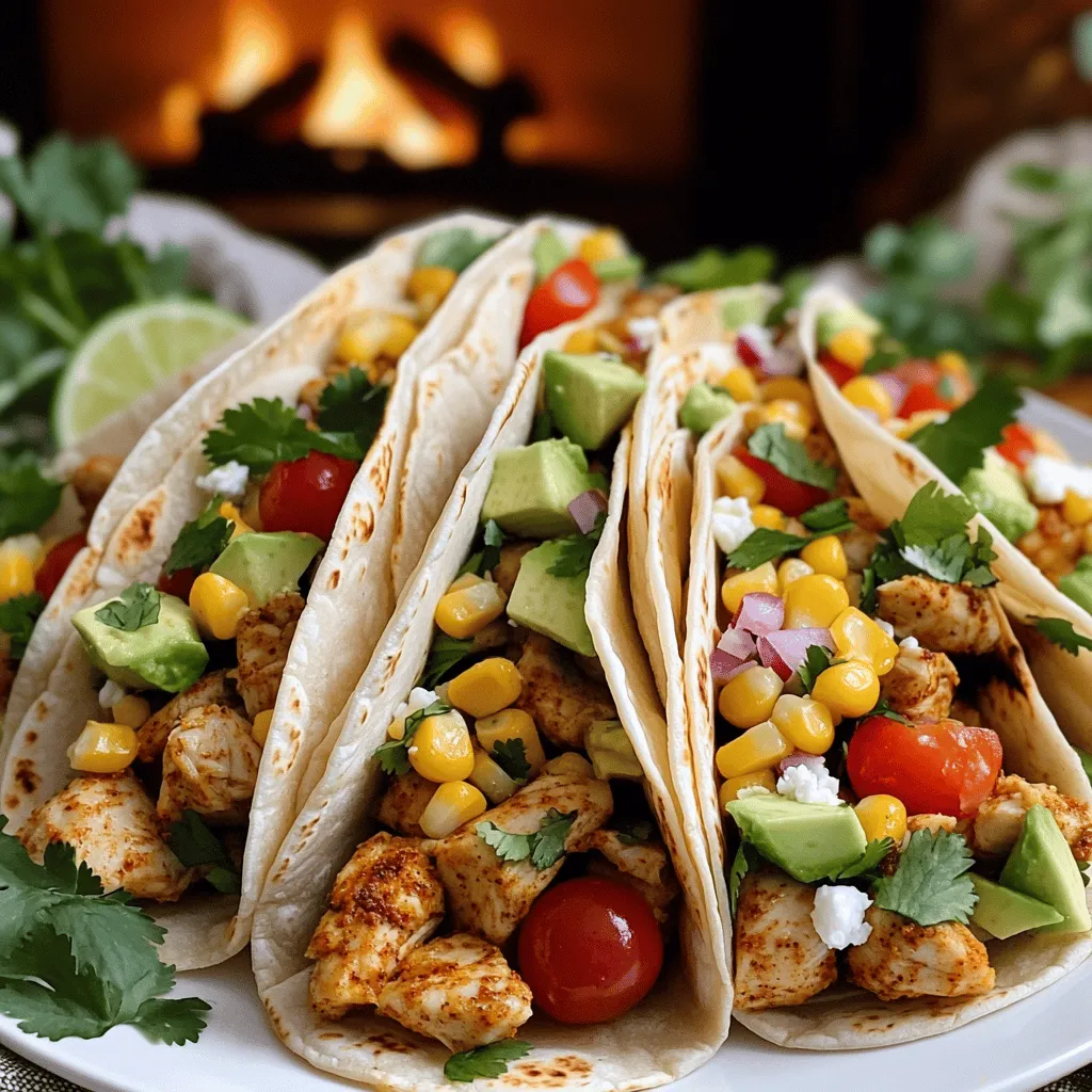 To make simple summer chicken tacos, you need fresh, tasty ingredients. The main star is chicken. I use boneless, skinless chicken breasts. These cooks fast and stay tender. You can cut them into small cubes. This helps in blending flavors.