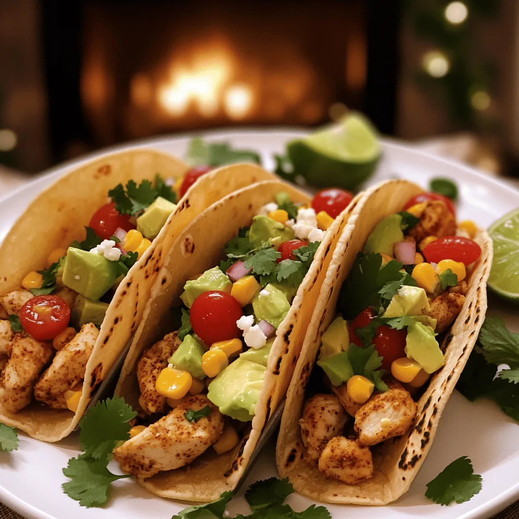 To make simple summer chicken tacos, you need fresh, tasty ingredients. The main star is chicken. I use boneless, skinless chicken breasts. These cooks fast and stay tender. You can cut them into small cubes. This helps in blending flavors.