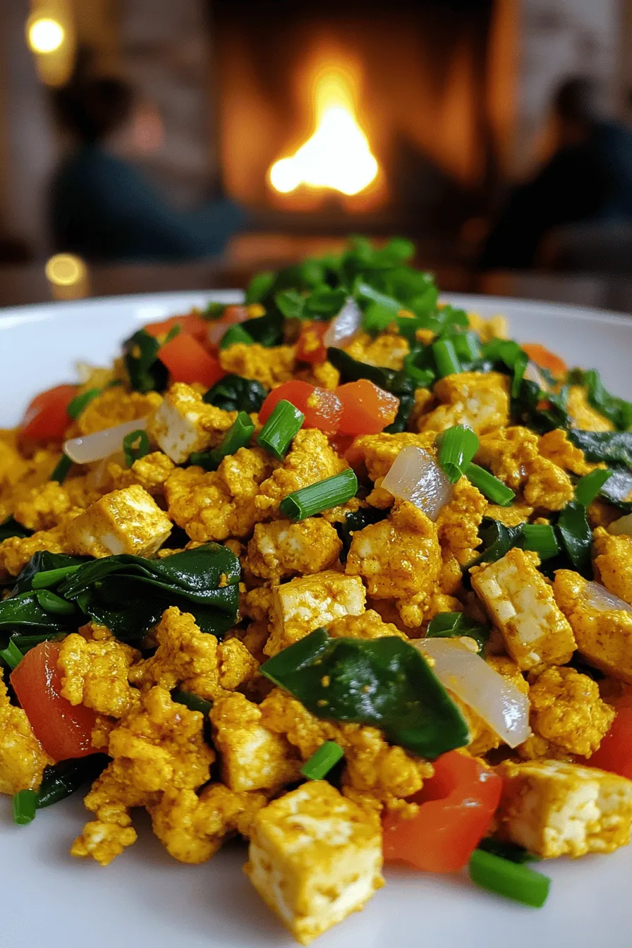To make a tasty tofu breakfast scramble, you need some simple ingredients. The main star is firm tofu. It gives the scramble a nice texture and protein. You will want one block, around 14 ounces.