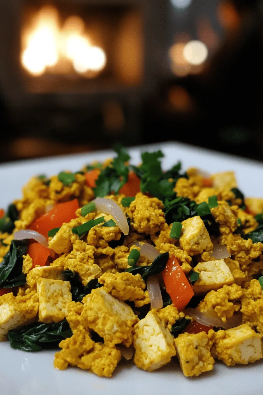 To make a tasty tofu breakfast scramble, you need some simple ingredients. The main star is firm tofu. It gives the scramble a nice texture and protein. You will want one block, around 14 ounces.