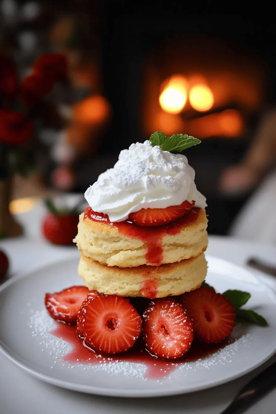 The best strawberry shortcake starts with fresh, ripe strawberries. You need about 2 cups of strawberries, hulled and sliced. Add 1/4 cup of sugar to the strawberries. This will help bring out their sweet juices.