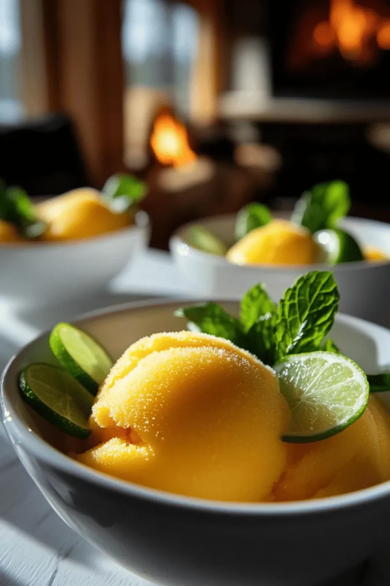 To make a great mango sorbet, you need a few key ingredients. The most important is ripe mangoes. I recommend using four ripe mangoes, peeled and diced. Their sweetness gives sorbet its rich flavor.