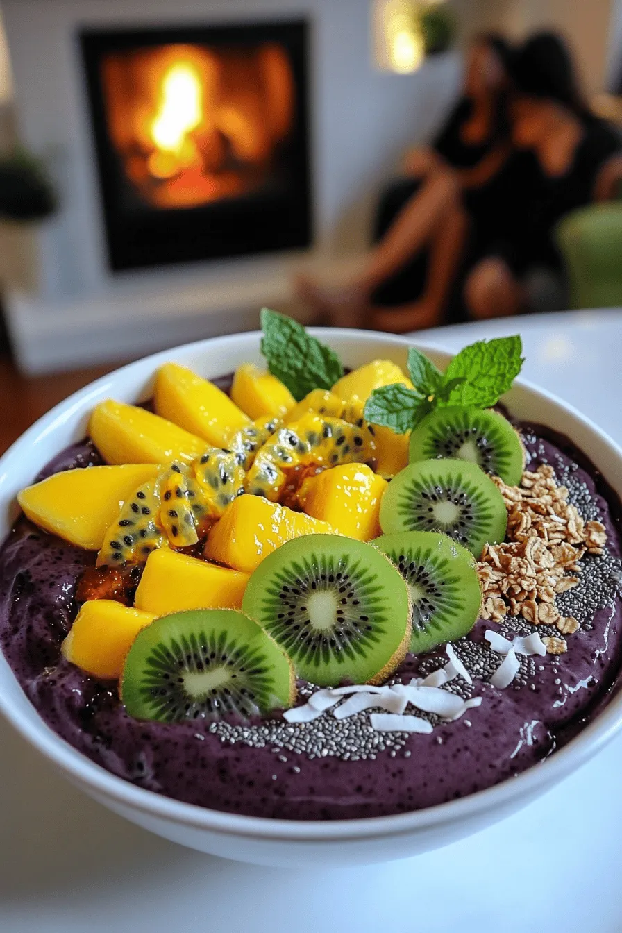 Acai bowls are smooth, fruity treats made from acai berries. They come from Brazil and are known for their deep purple color. The acai berry is rich in vitamins and antioxidants. This makes it a popular choice among health fans.