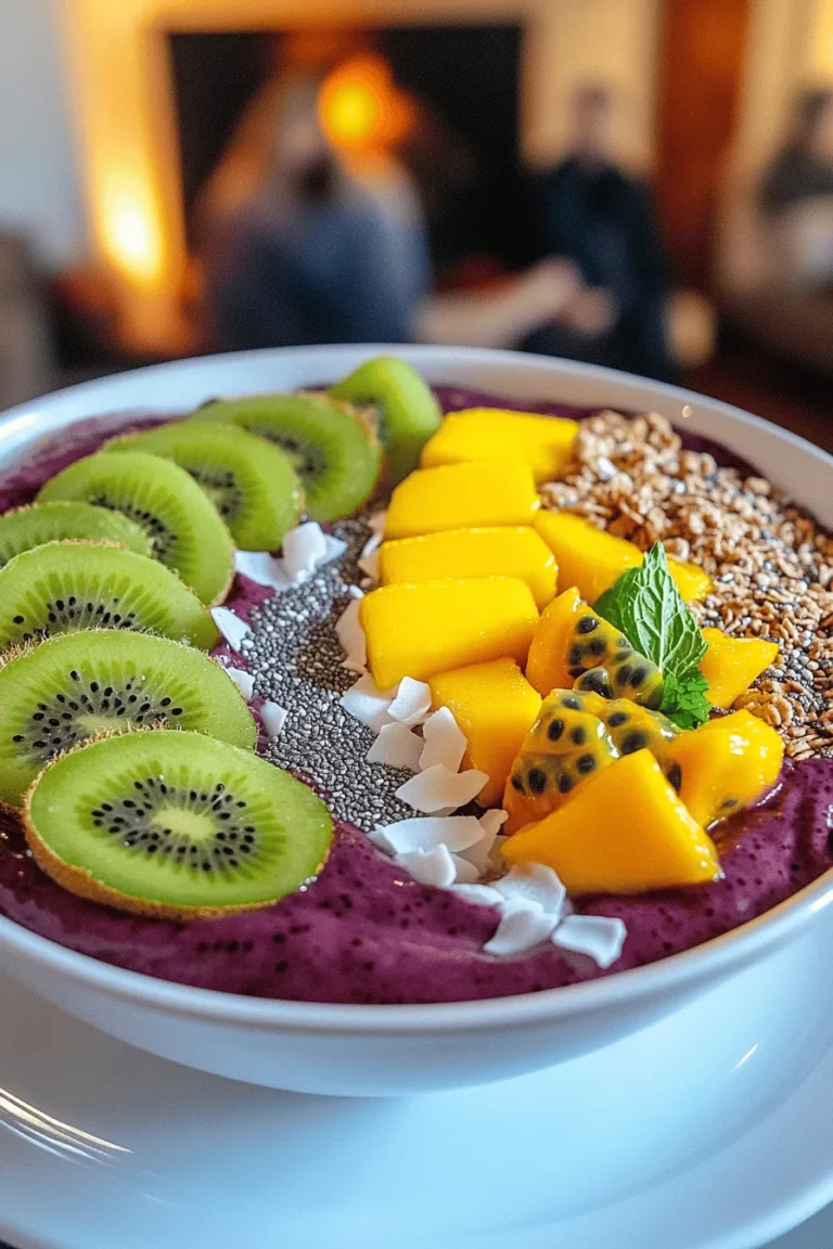 Acai bowls are smooth, fruity treats made from acai berries. They come from Brazil and are known for their deep purple color. The acai berry is rich in vitamins and antioxidants. This makes it a popular choice among health fans.