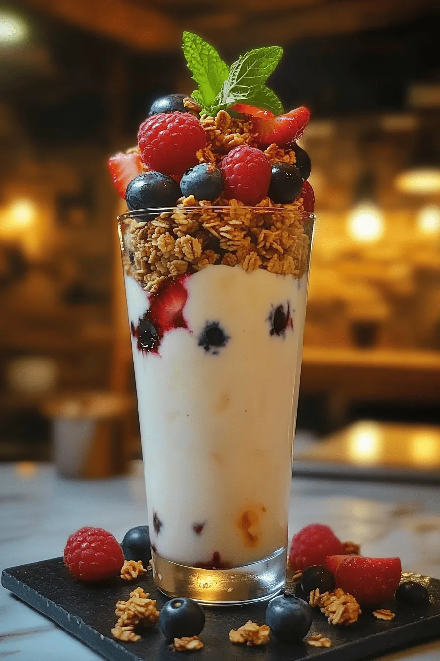 A yogurt parfait is simple and fun to make. The base of any parfait is yogurt. Greek yogurt is best for a rich taste and thick texture. You can also use regular yogurt if you prefer.