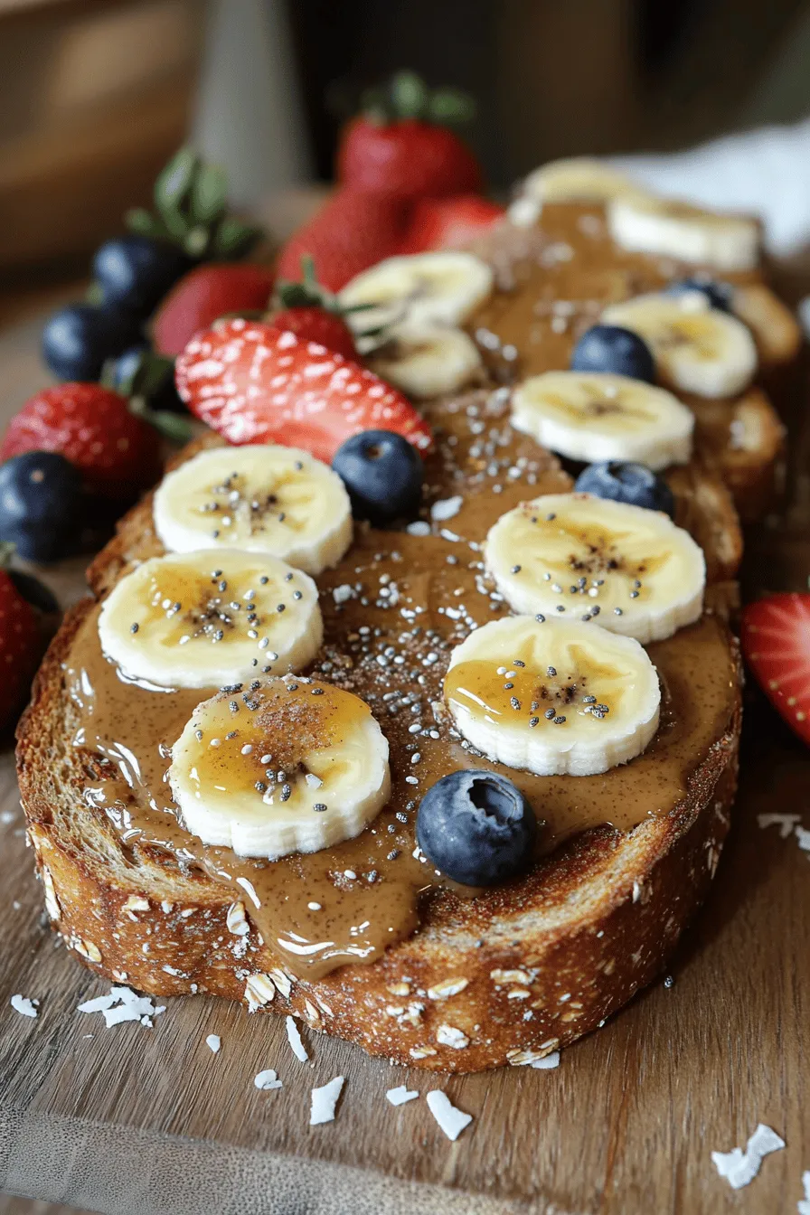 What are some easy almond butter toast recipes? One simple recipe is Almond Butter Bliss Toast. Start with whole grain bread. Toast four slices until golden brown. Mix almond butter with a pinch of sea salt and cinnamon. Spread this mix on warm toast. Top with banana slices, chia seeds, and optional coconut. Garnish with fresh berries. This recipe is quick and tasty.