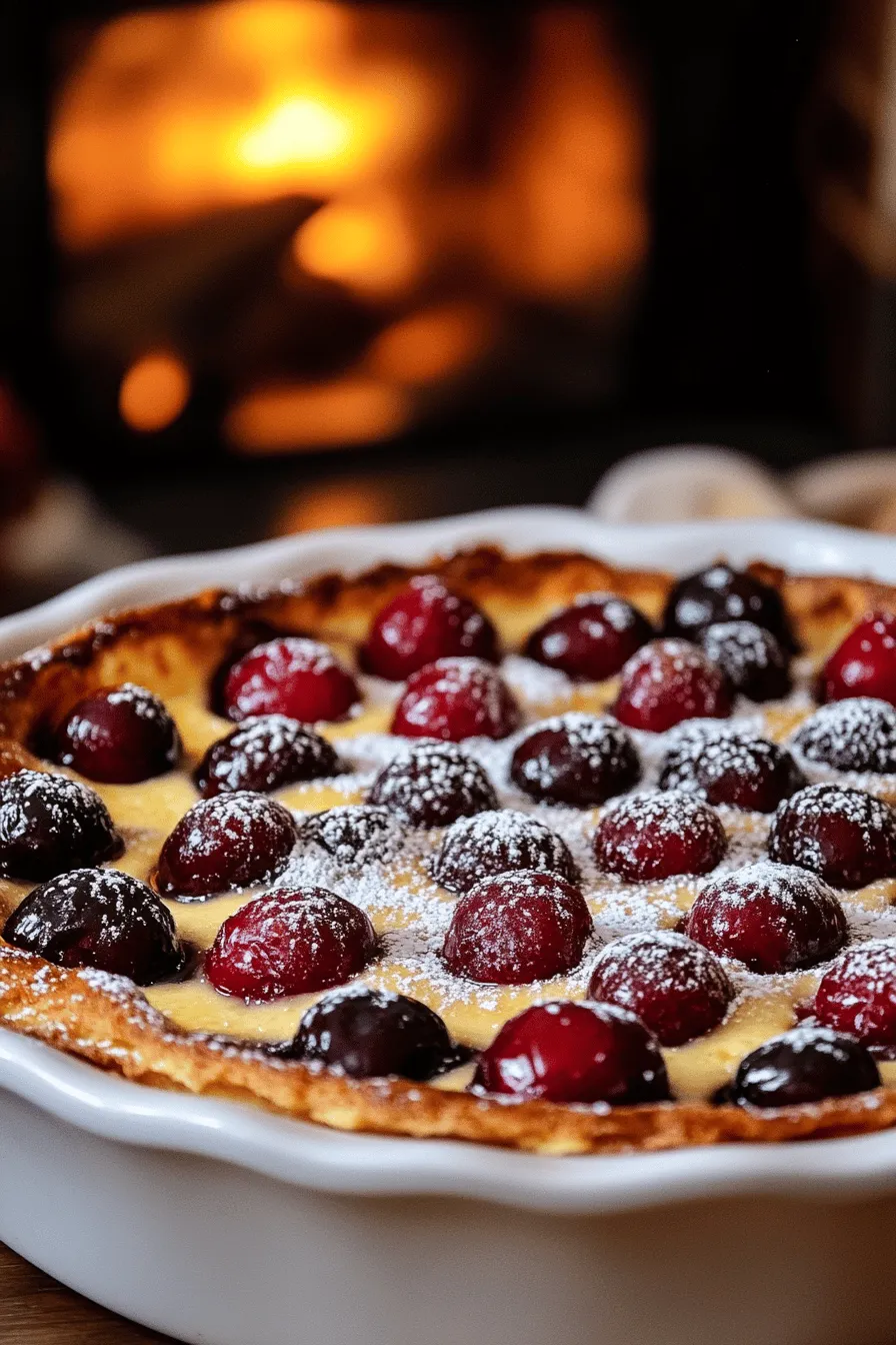 Cherry clafoutis is a simple yet delightful dessert. You only need a few key ingredients to make it shine.