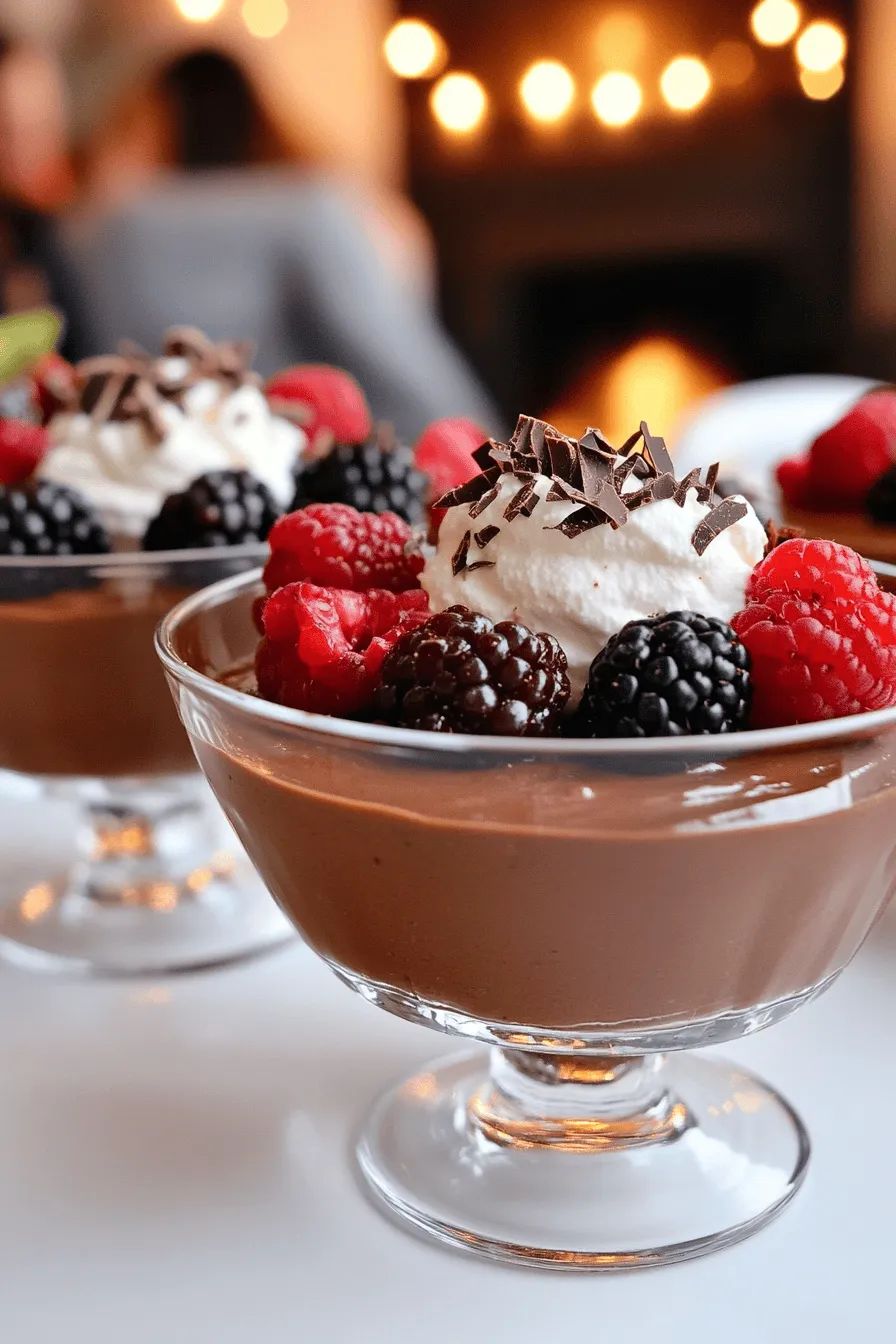 Vegan chocolate mousse is simple and tasty. It uses a few key ingredients. The main base is ripe avocado. This fruit gives the mousse its creamy texture. The next important ingredient is unsweetened cocoa powder. This adds rich chocolate flavor without any dairy. Maple syrup acts as a sweetener. It gives the mousse a lovely sweetness while keeping it plant-based. You can also use almond milk or any plant-based milk for smoothness. A pinch of sea salt enhances the flavor.