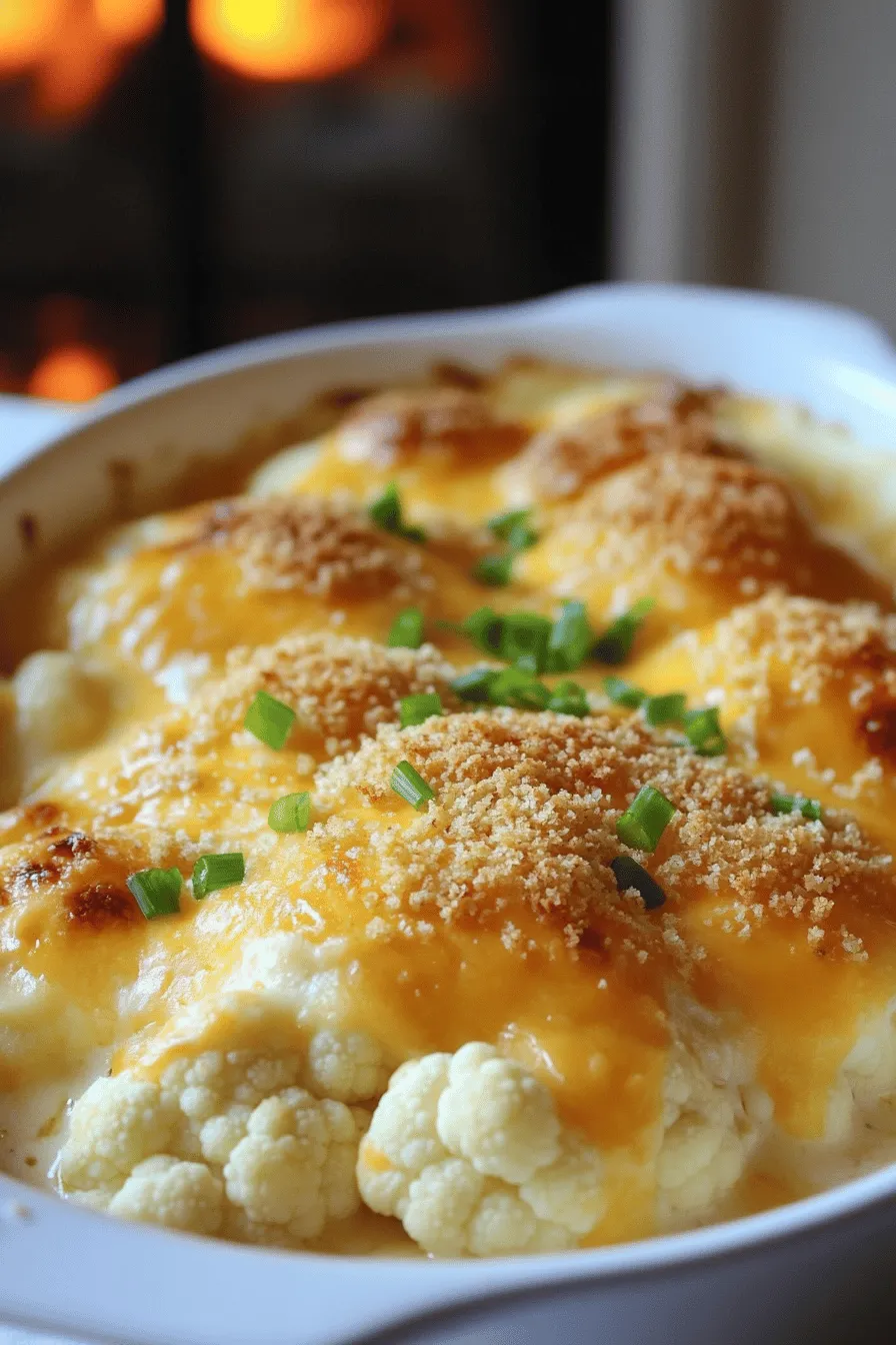 To make a cheesy cauliflower bake, you need some key ingredients. The most important one is cauliflower. You will need one medium head of cauliflower, cut into florets. This gives your dish a nice base.