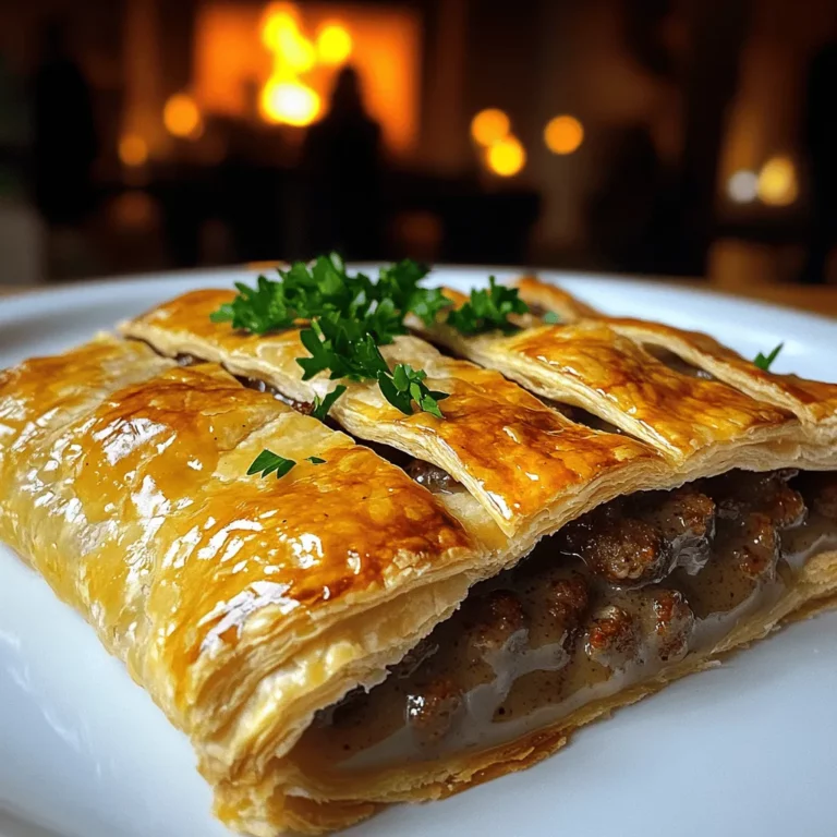 The main ingredients for a sausage gravy puff pie are simple yet flavorful. First, you need one pound of breakfast sausage. I like to use a mild or spicy sausage, depending on my mood. The sausage gives the dish its rich taste.