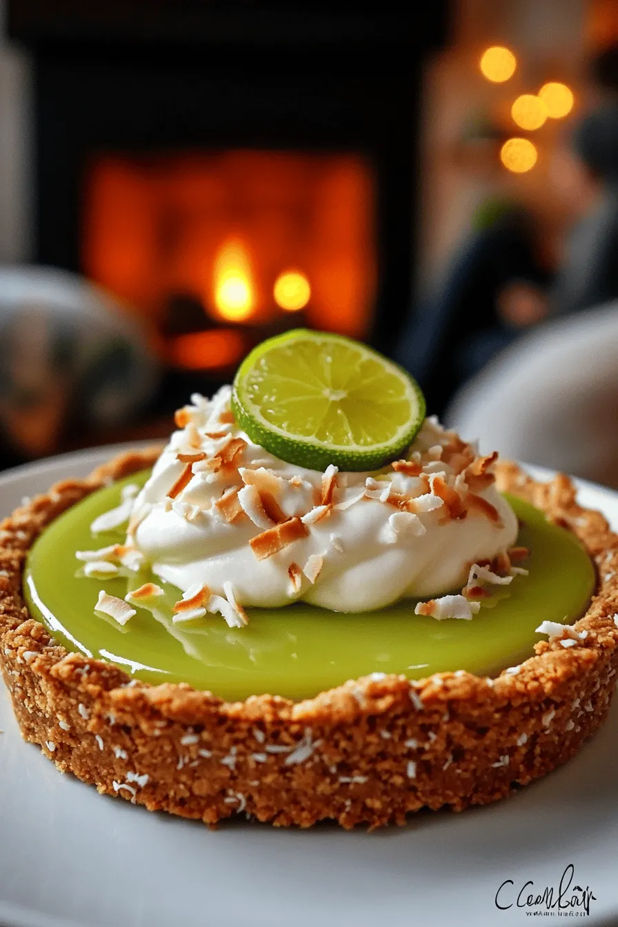 To make a lime coconut tart, you need a few key ingredients. First, the tart crust holds everything together. The crust uses graham cracker crumbs, unsweetened shredded coconut, melted unsalted butter, and granulated sugar. You mix these until they feel like wet sand. Press this mixture into a tart pan to form the base.