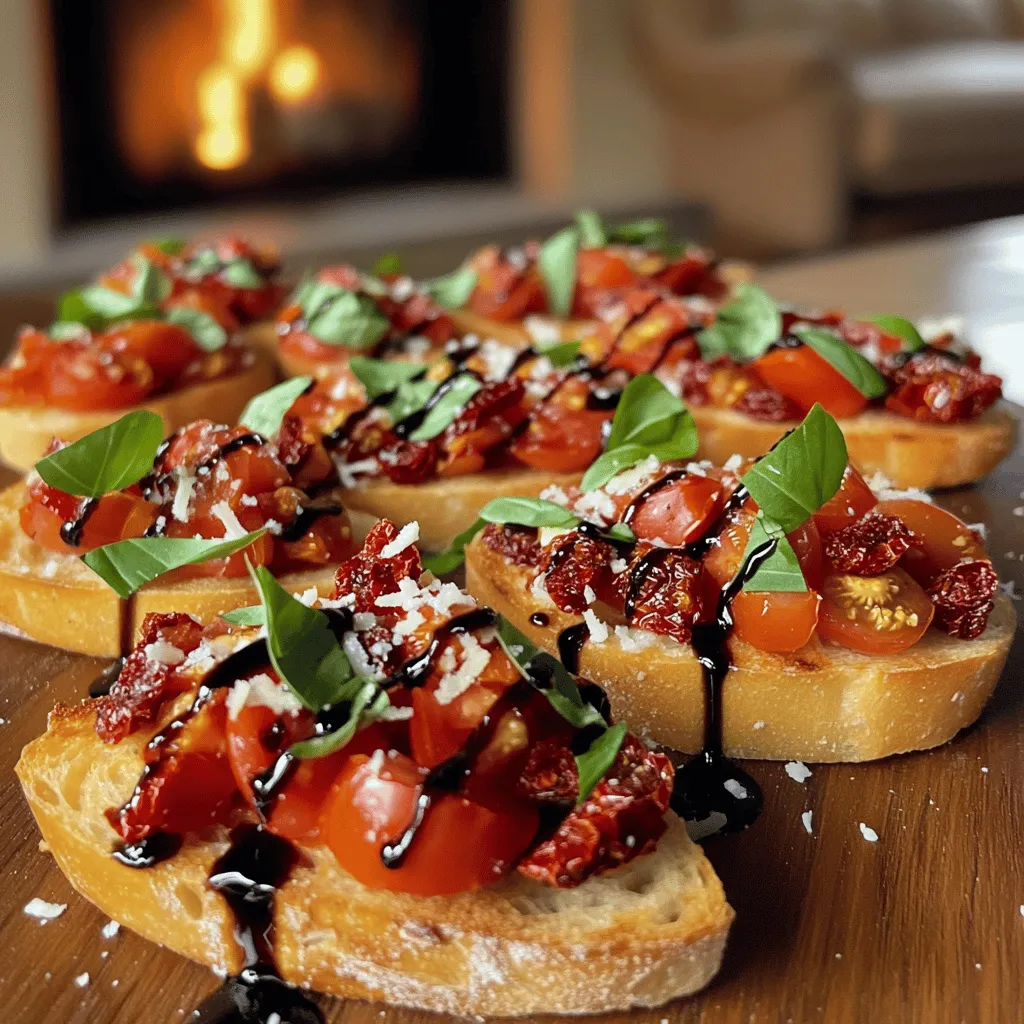 To make authentic Italian bruschetta, you need a few simple ingredients. The heart of bruschetta is fresh tomatoes. I prefer sweet, ripe tomatoes. Roma tomatoes work great, but any fresh tomatoes for bruschetta will do. You want them juicy and full of flavor.