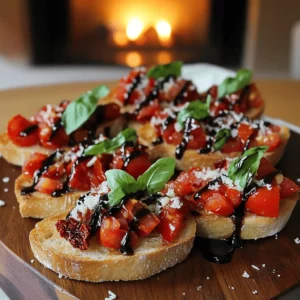 To make authentic Italian bruschetta, you need a few simple ingredients. The heart of bruschetta is fresh tomatoes. I prefer sweet, ripe tomatoes. Roma tomatoes work great, but any fresh tomatoes for bruschetta will do. You want them juicy and full of flavor.