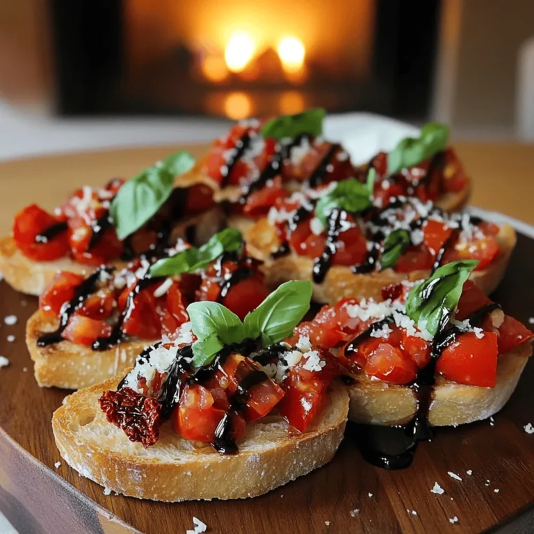 To make authentic Italian bruschetta, you need a few simple ingredients. The heart of bruschetta is fresh tomatoes. I prefer sweet, ripe tomatoes. Roma tomatoes work great, but any fresh tomatoes for bruschetta will do. You want them juicy and full of flavor.