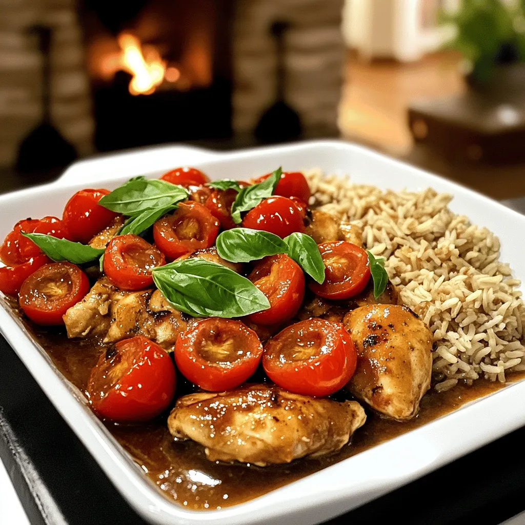 To make a tasty tomato basil chicken recipe, you need a few main ingredients. Here’s a list of what you will use: