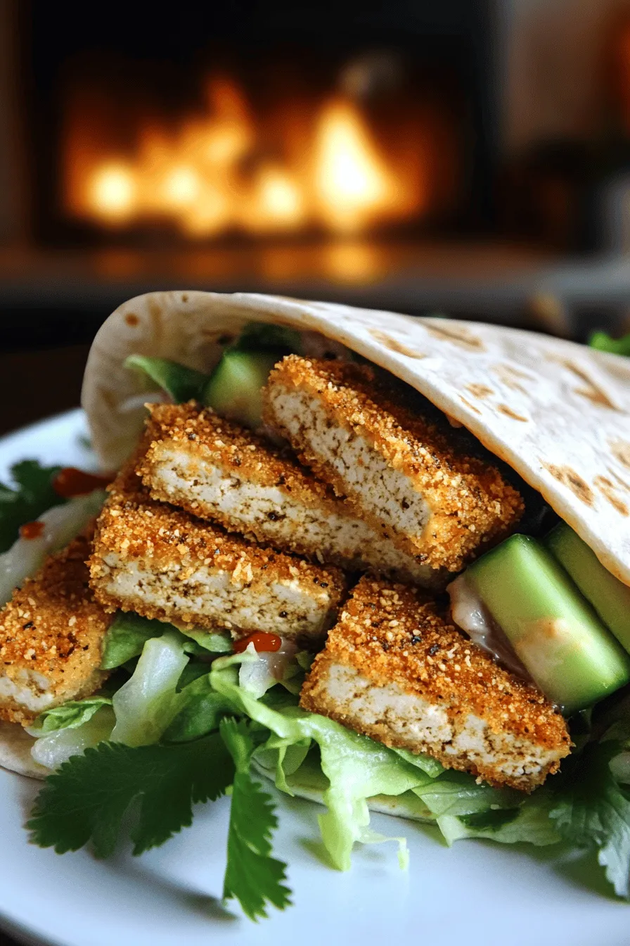 To create the best crispy tofu wrap, you need simple yet flavorful ingredients. The star of the dish is firm tofu. It holds its shape well and gives a great texture. Always press your tofu to remove excess water. This step is key for crispiness.