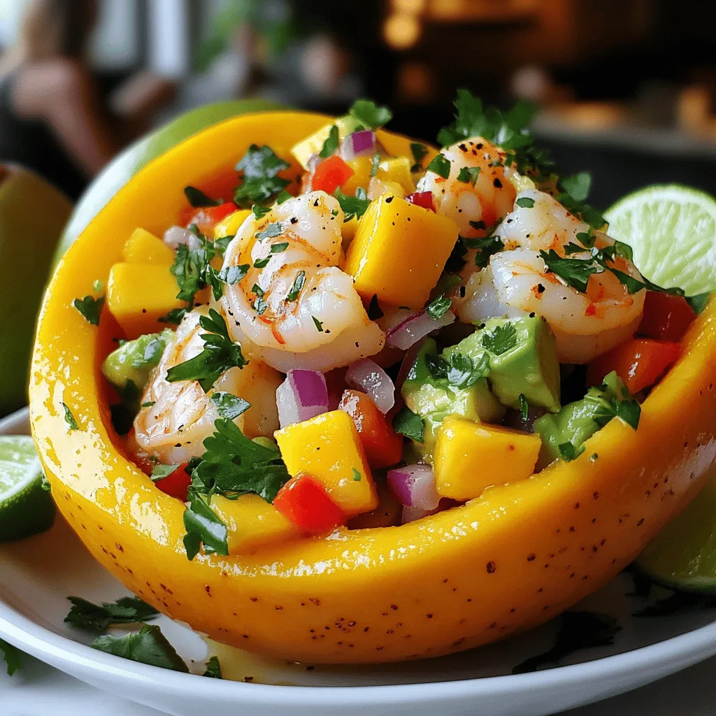 To make shrimp avocado mango salsa, you need fresh ingredients. Here’s what you need for this recipe: