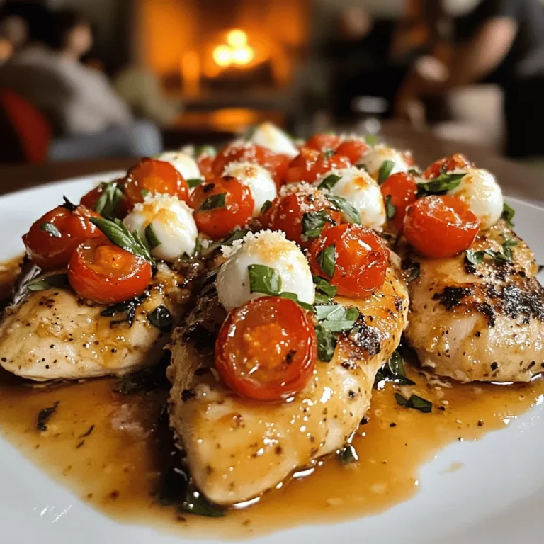 To make a tasty Low-Carb Bruschetta Chicken Bake, you need simple, fresh ingredients. The main items are: